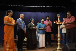 Liju Raju, CEO Zeta Academy of Excellence lightning the lamp